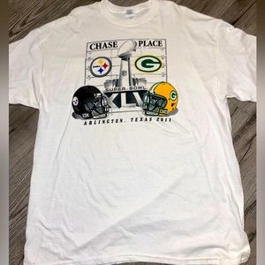 2011 Superbowl Greenbay &‎ Steelers T-Shirt Size XL